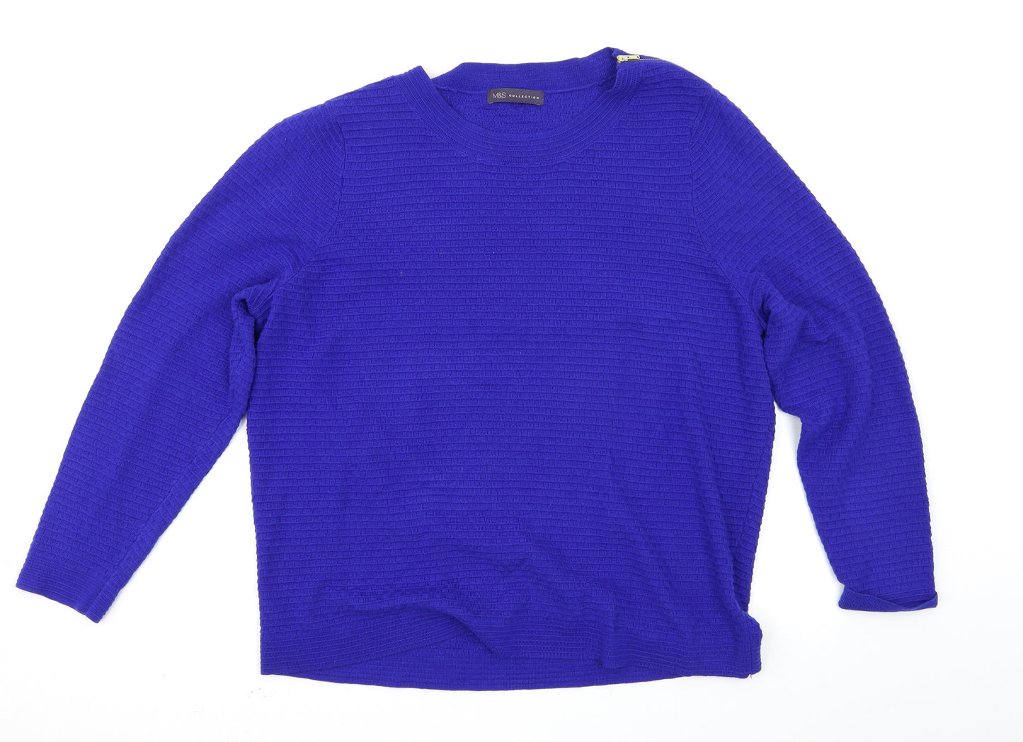 Marks and Spencer Womens Blue   Pullover Jumper Size 22