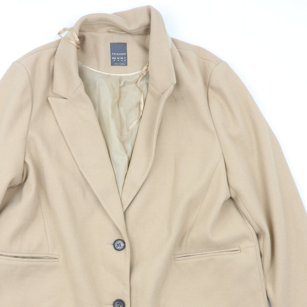 Primark Womens Beige   Trench Coat Coat Size 20