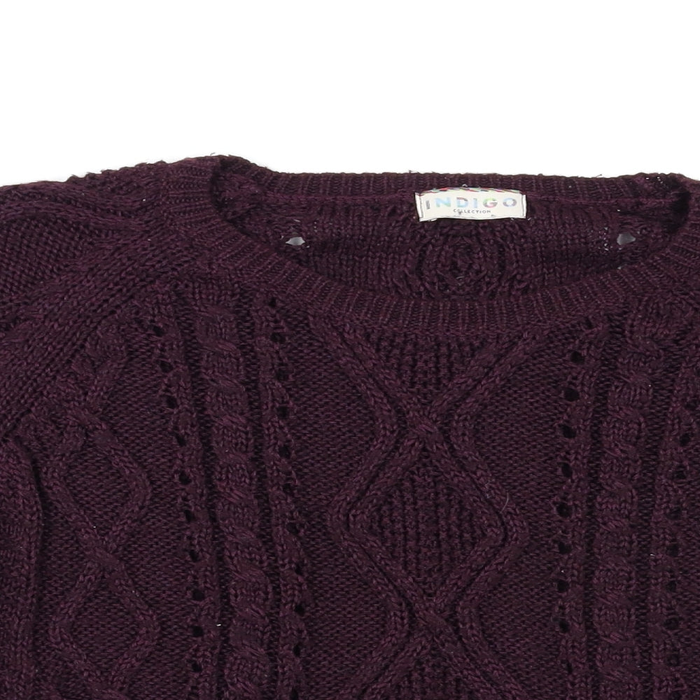 Marks and Spencer Womens Purple   Pullover Jumper Size 14