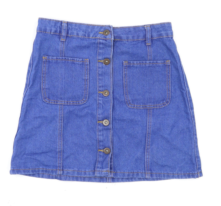 mrp Womens Blue Mini Skirt Size 8