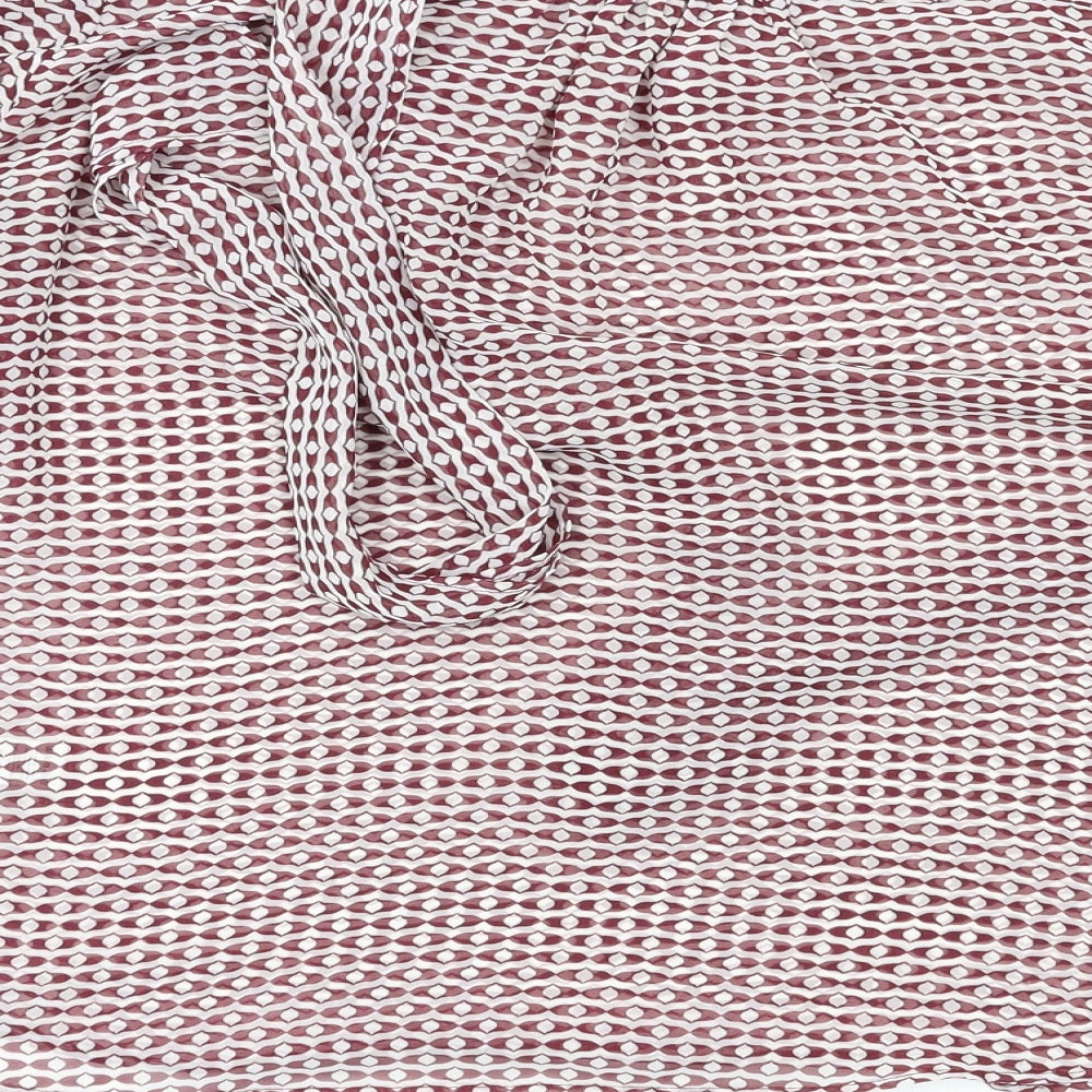 TU Womens Red Argyle/Diamond  Basic Blouse Size 12