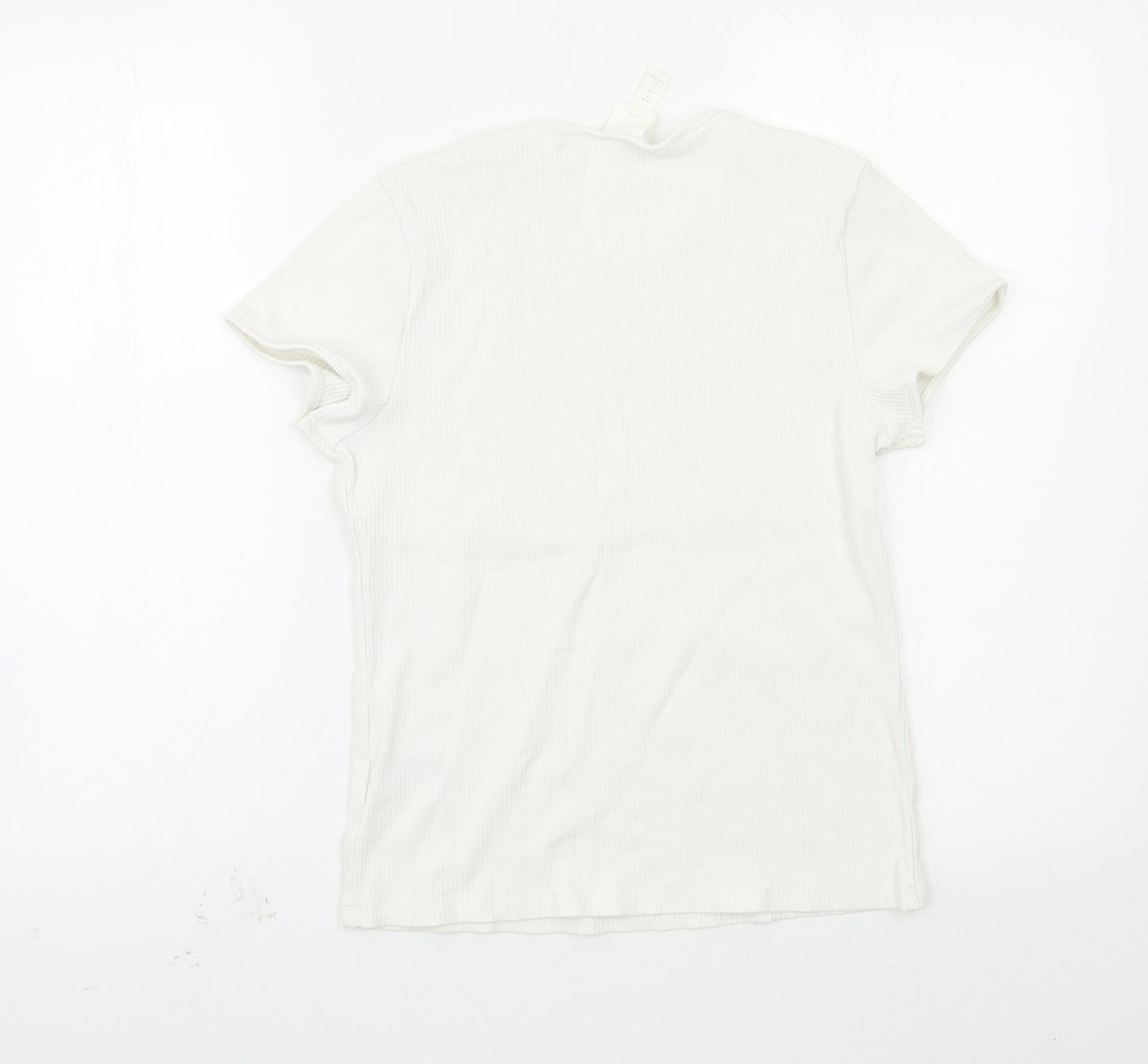 H&M Womens White   Basic T-Shirt Size L