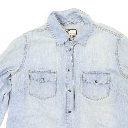 YES YES Womens Blue   Basic Button-Up Size 10