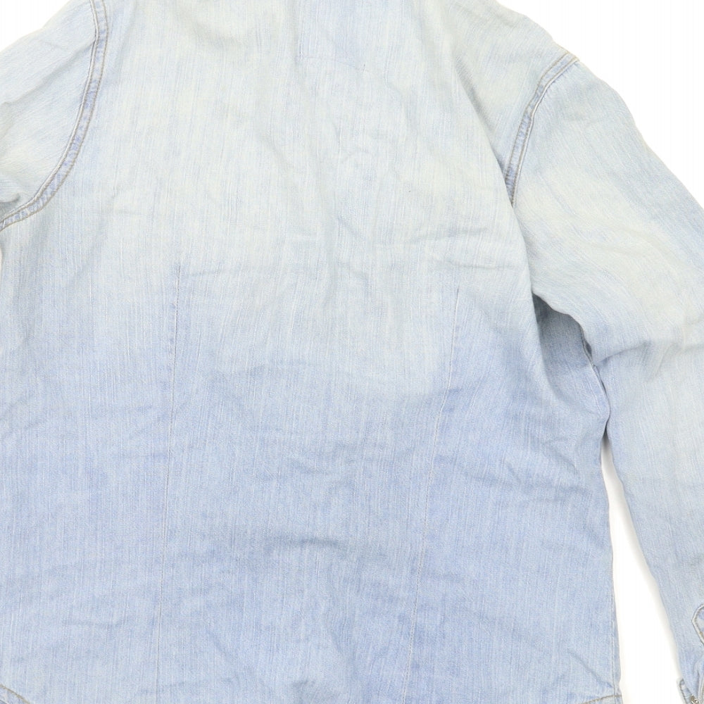 YES YES Womens Blue   Basic Button-Up Size 10