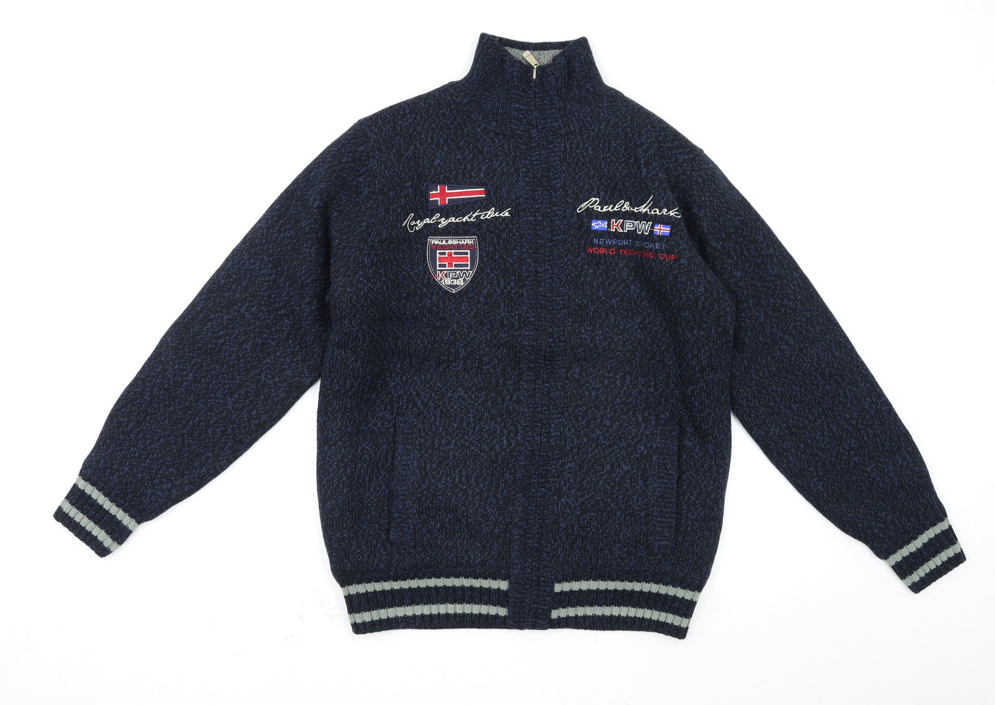 Paul & Shark Mens Blue   Full Zip Jumper Size L