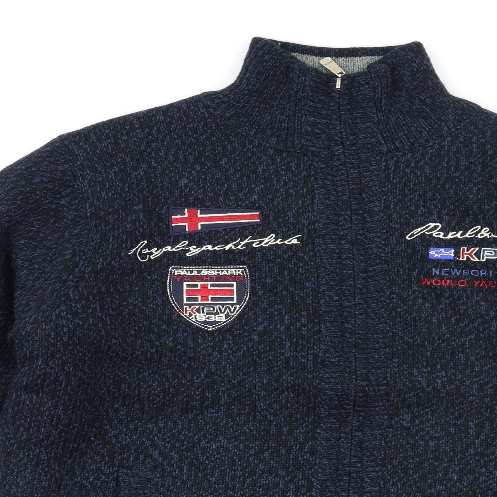 Paul & Shark Mens Blue   Full Zip Jumper Size L