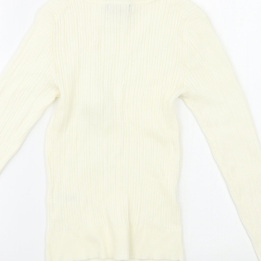 Primark Womens White   Pullover Jumper Size M
