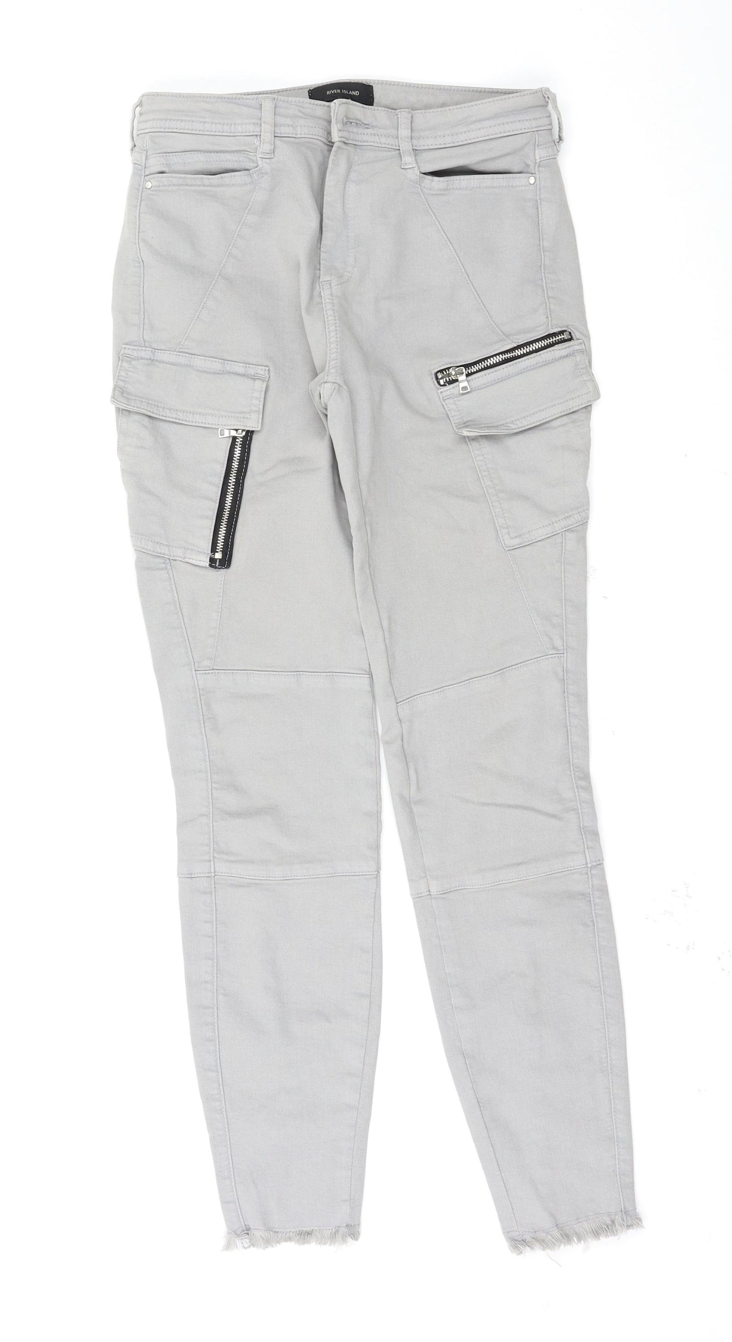 river island  Womens Grey   Skinny Jeans Size 8 L28 in