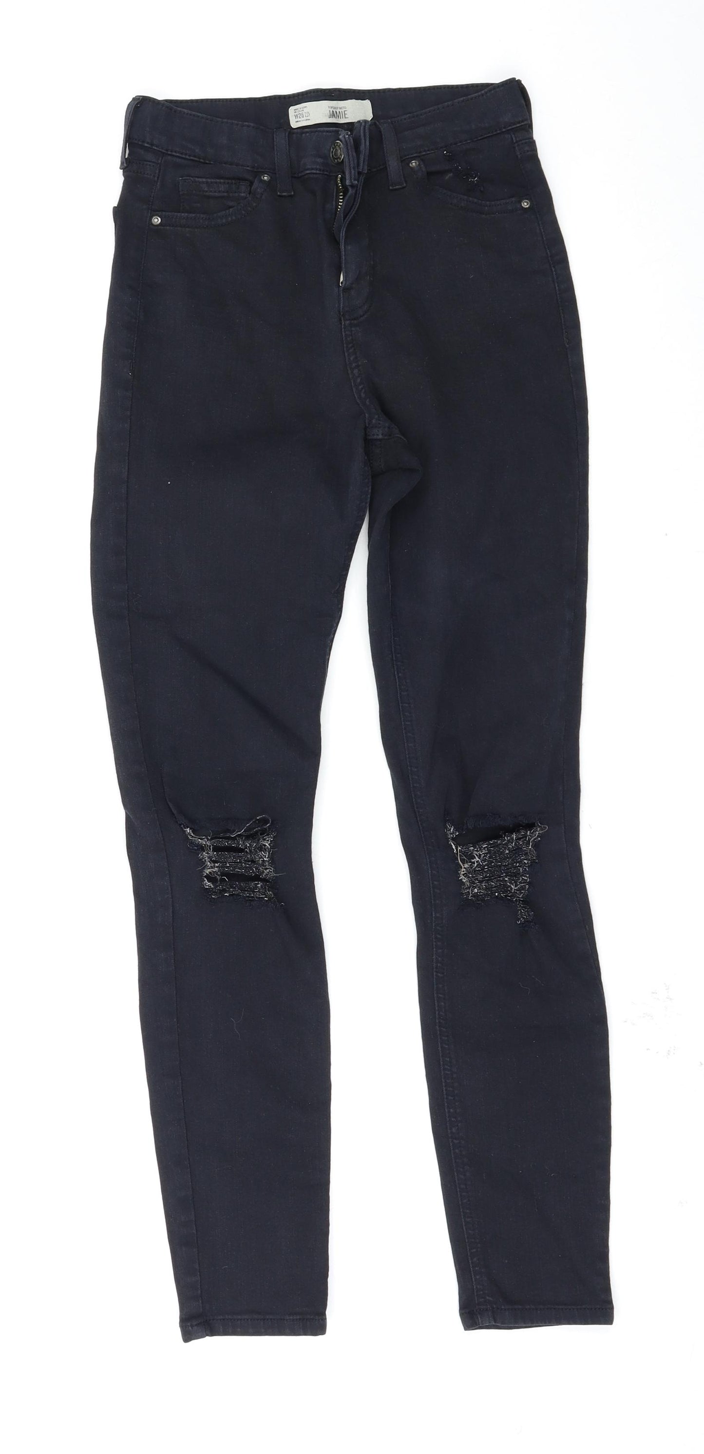 Topshop Womens Black   Skinny Jeans Size 26 L32 in