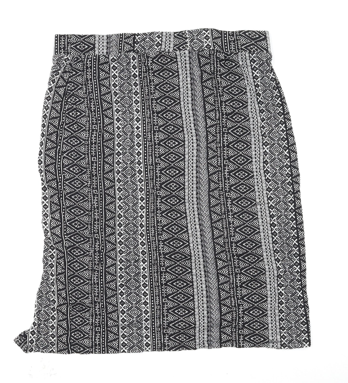 George Womens Black Argyle/Diamond  Maxi Skirt Size 18