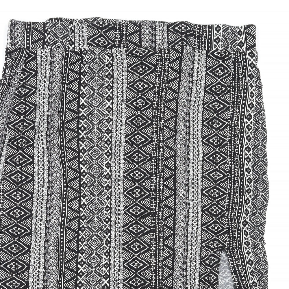 George Womens Black Argyle/Diamond  Maxi Skirt Size 18