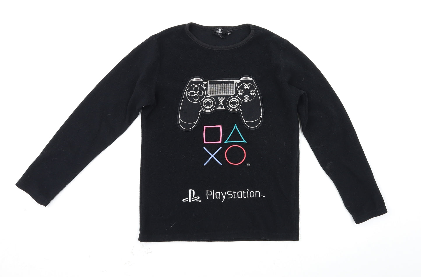 Primark Boys Black  Fleece Pullover Jumper Size 12-13 Years