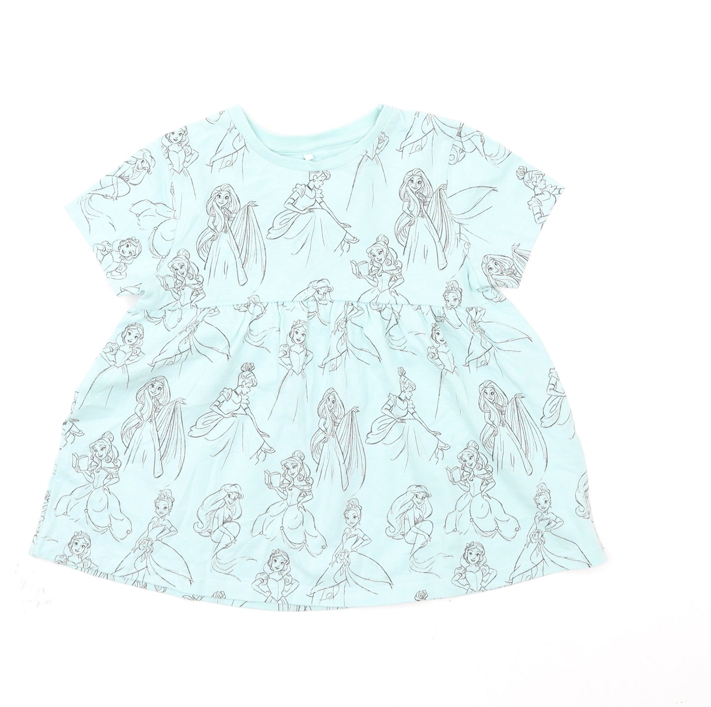 George Girls Blue   Basic T-Shirt Size 3-4 Years  - Disney, Princess