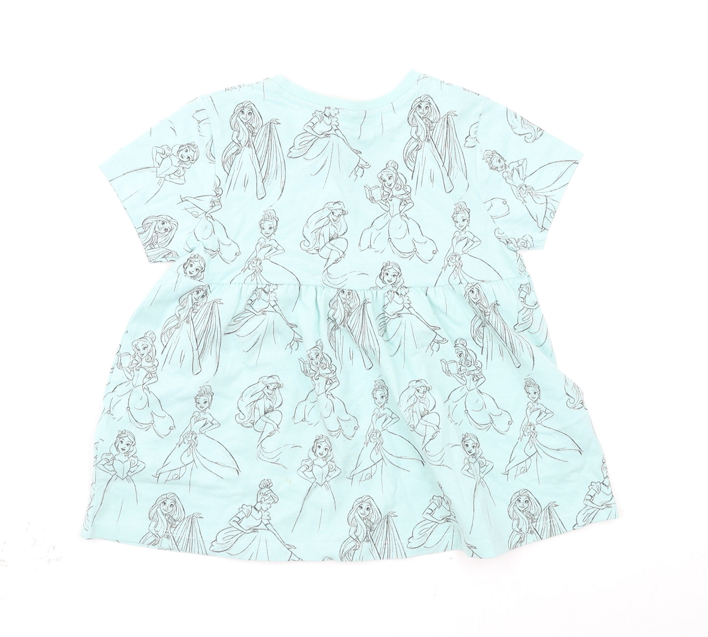 George Girls Blue   Basic T-Shirt Size 3-4 Years  - Disney, Princess