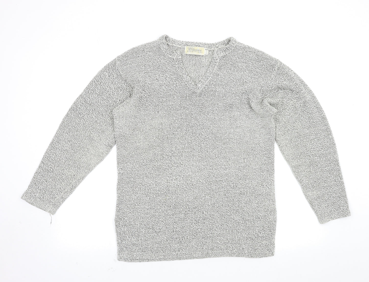 Classic Essentials Womens Grey   Pullover Jumper Size 12