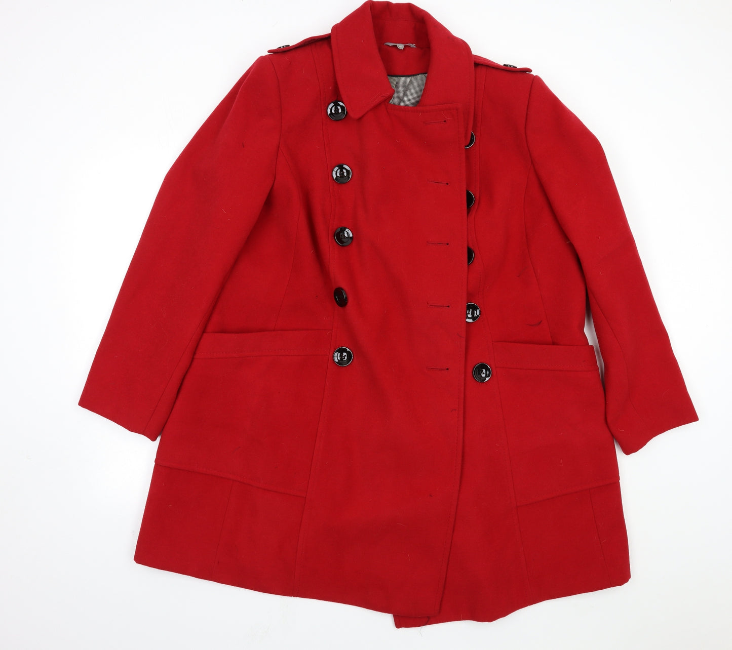 Marks and Spencer Womens Red   Trench Coat Coat Size 22