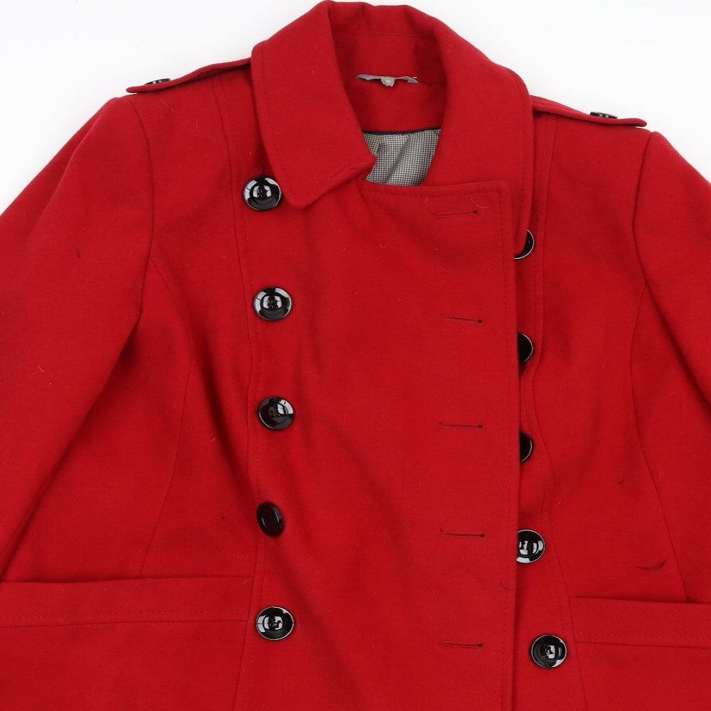 Marks and Spencer Womens Red   Trench Coat Coat Size 22