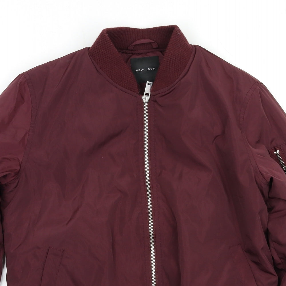 New Look Womens Purple   Bomber Jacket Coat Size 8