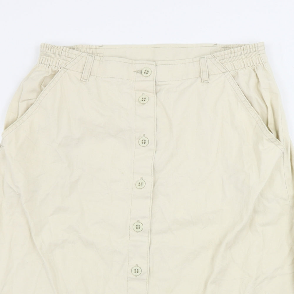 Marks and Spencer  Womens Beige   A-Line Skirt Size 16