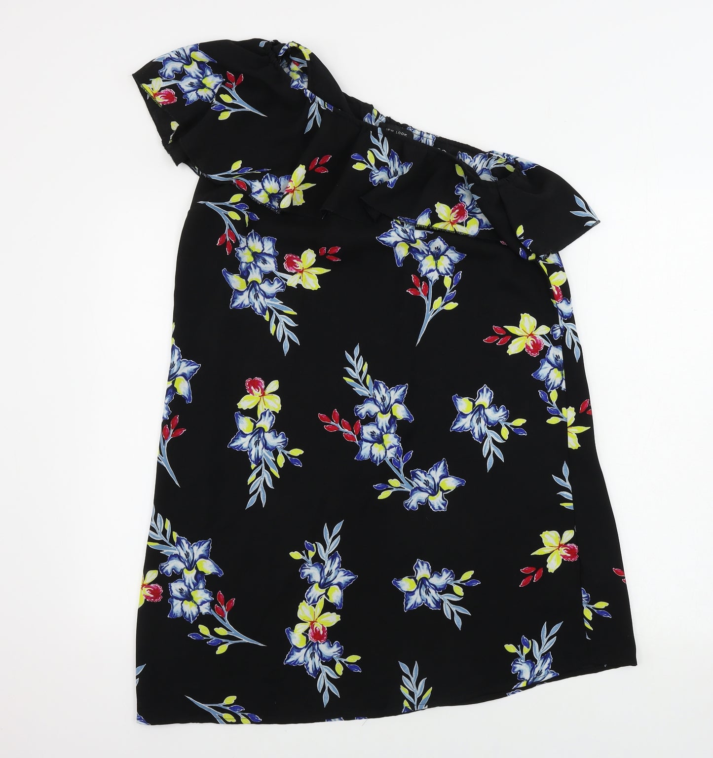 New Look  Womens Black Floral  A-Line  Size 12