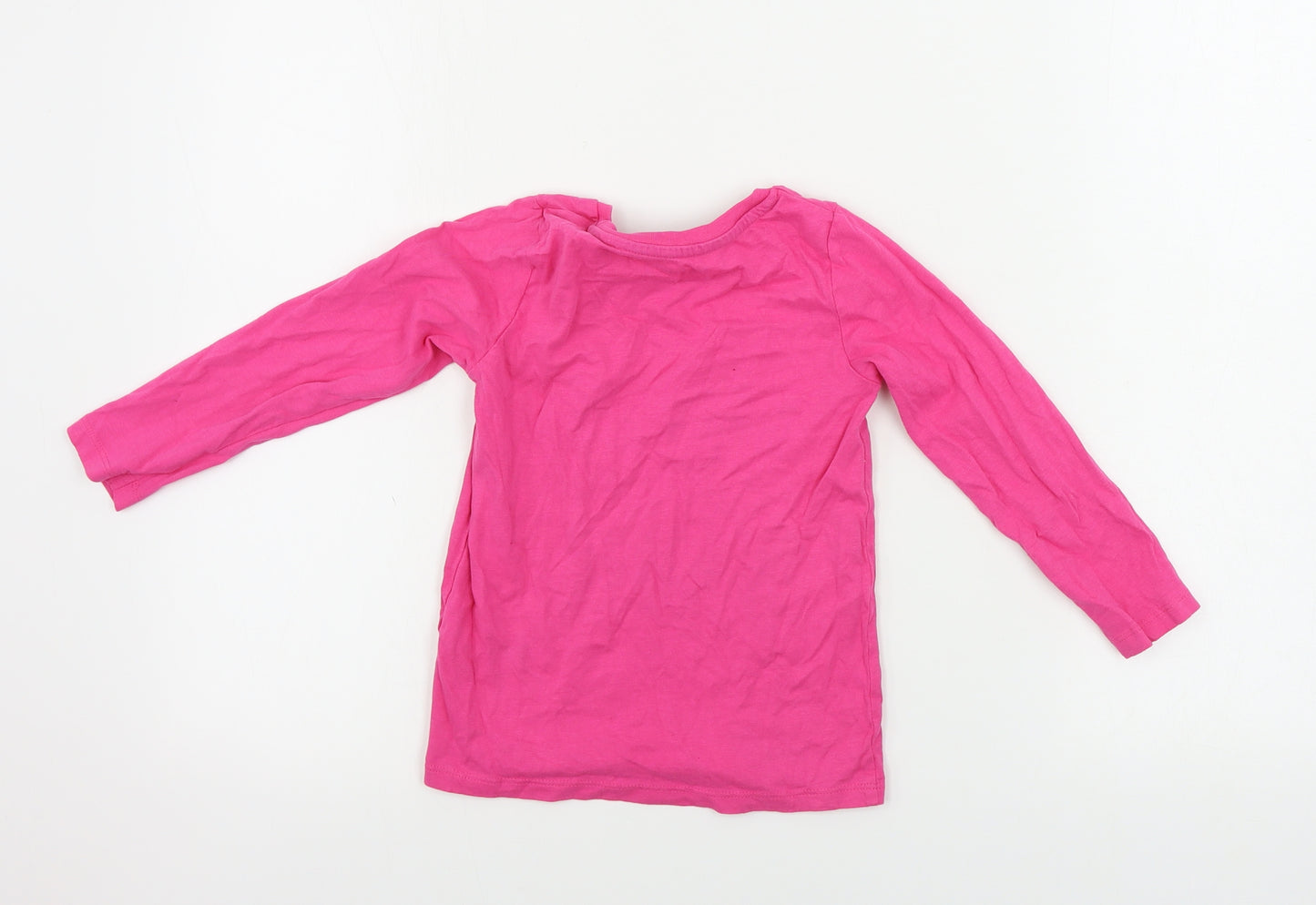 Nutmeg  Girls Pink   Basic T-Shirt Size 5-6 Years
