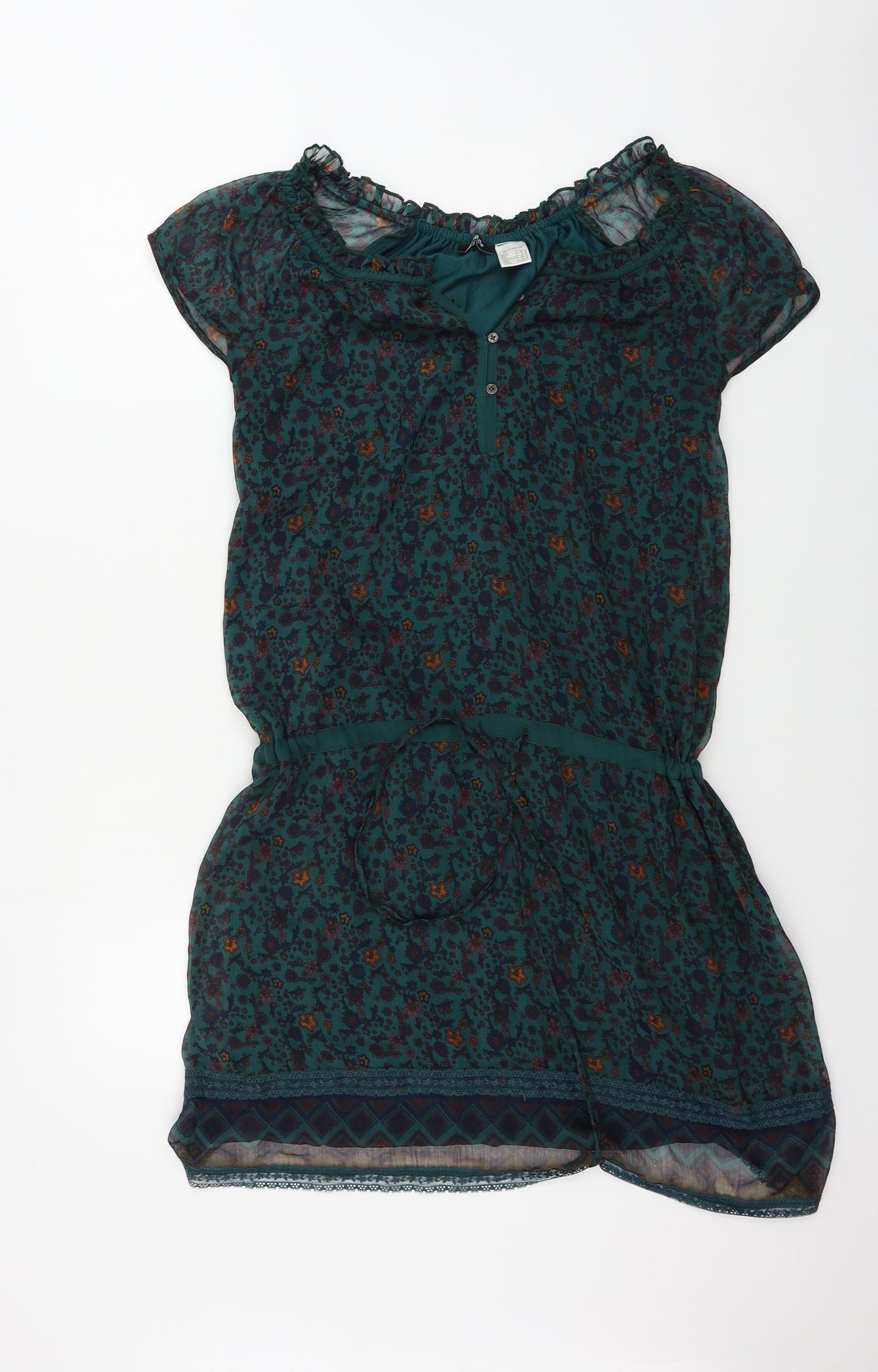 REDOUTE  Womens Green Floral  Bodycon  Size 12