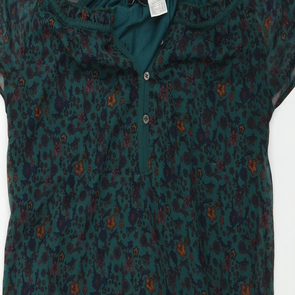REDOUTE  Womens Green Floral  Bodycon  Size 12