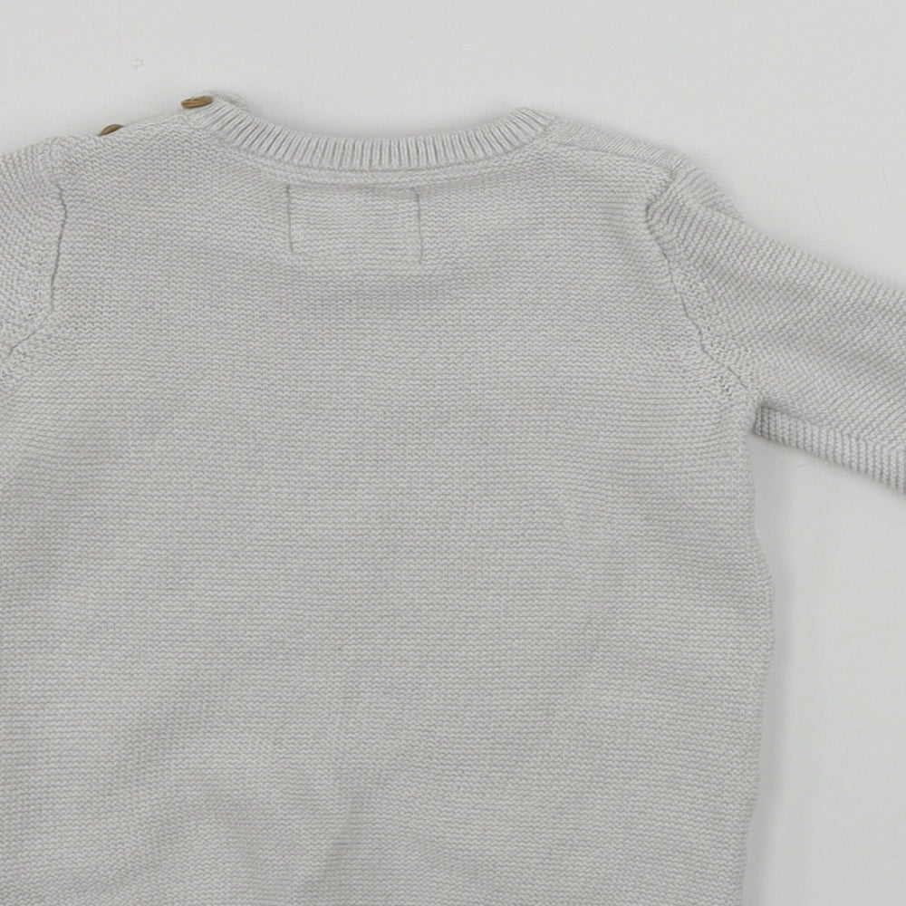 F&F  Boys Grey   Pullover Jumper Size 9-12 Months