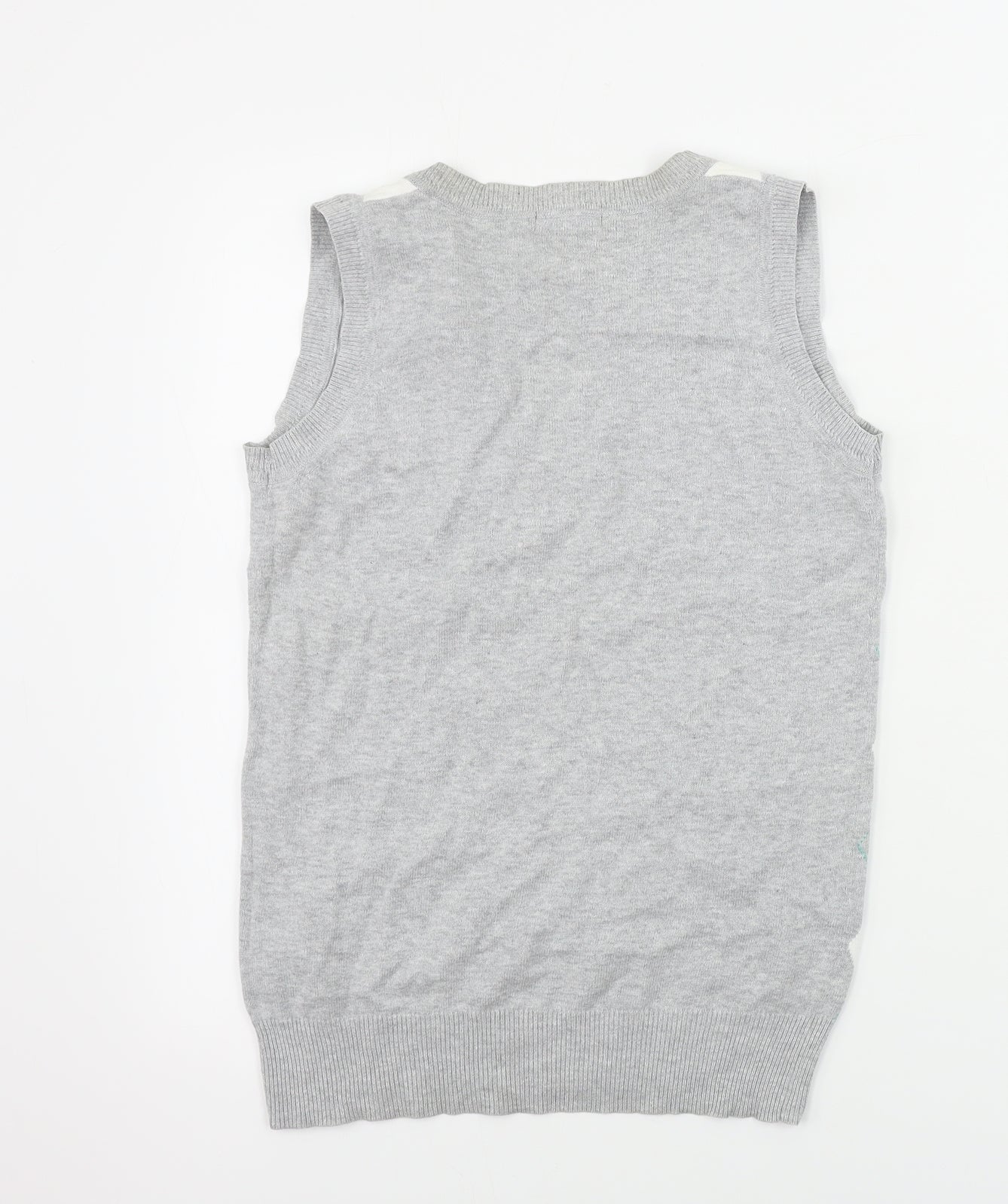 Amisu Womens Grey Geometric  Vest Jumper Size XS