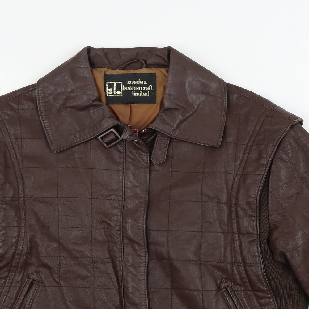 Leather Craft  Womens Brown   Jacket Coat Size 12