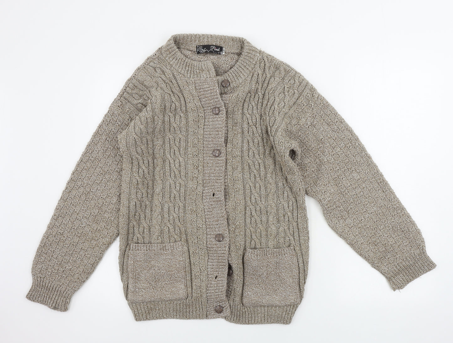 pink  Womens Brown   Cardigan Jumper Size M