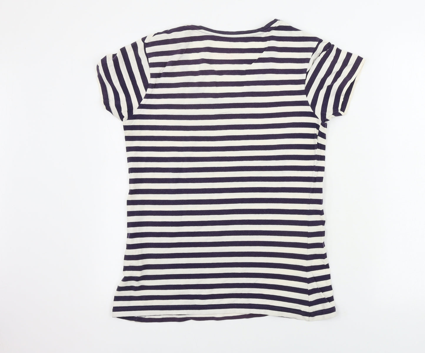 Atmosphere  Womens White Striped  Basic T-Shirt Size 16