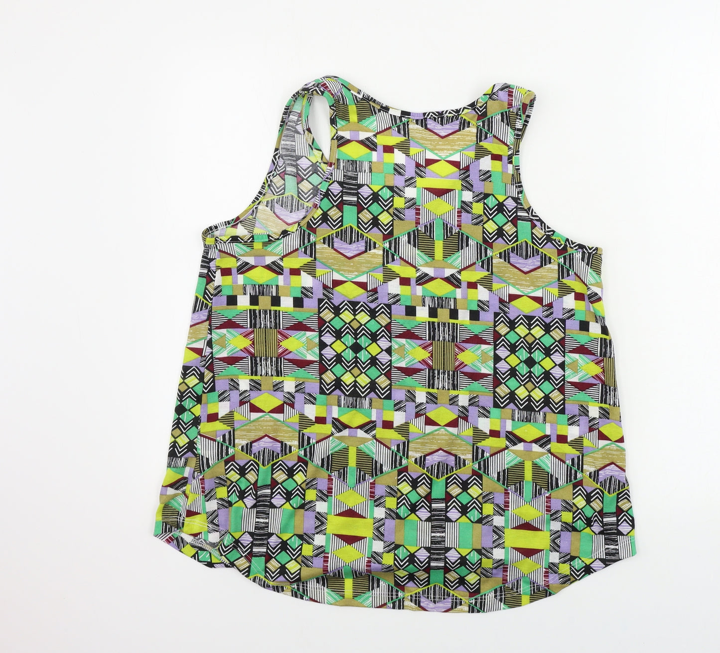 Atmosphere  Womens Green Geometric  Basic Tank Size 12