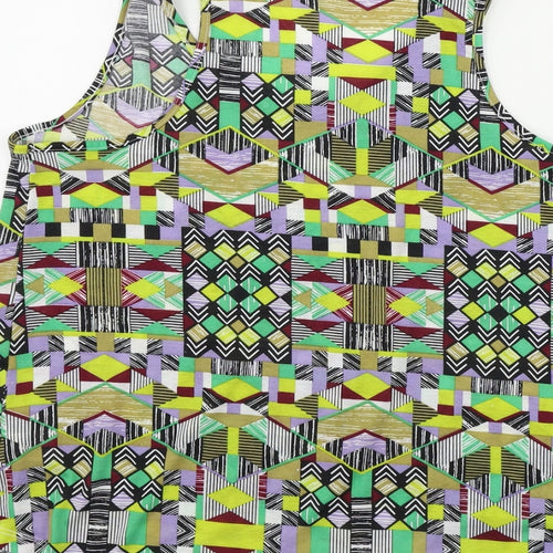 Atmosphere  Womens Green Geometric  Basic Tank Size 12