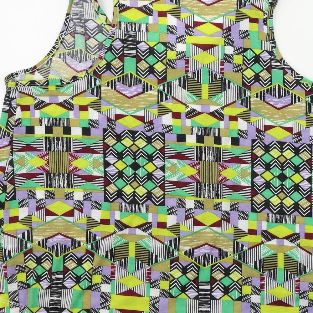 Atmosphere  Womens Green Geometric  Basic Tank Size 12