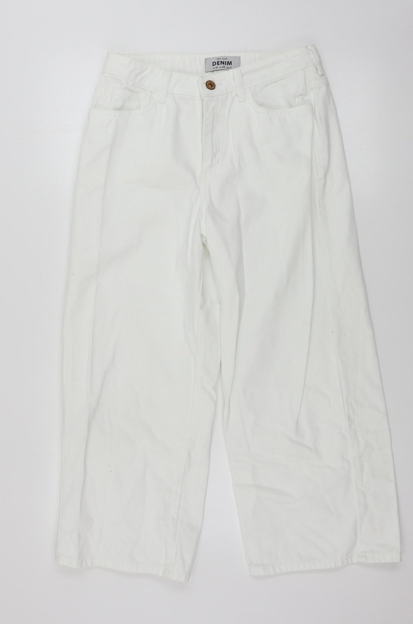 New Look  Womens White   Straight Jeans Size 10 L22 in