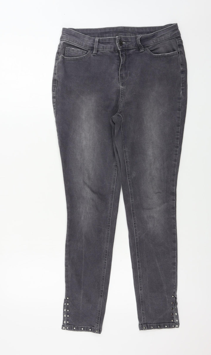 Preworn  Womens Grey   Skinny Jeans Size 28 in L25 in