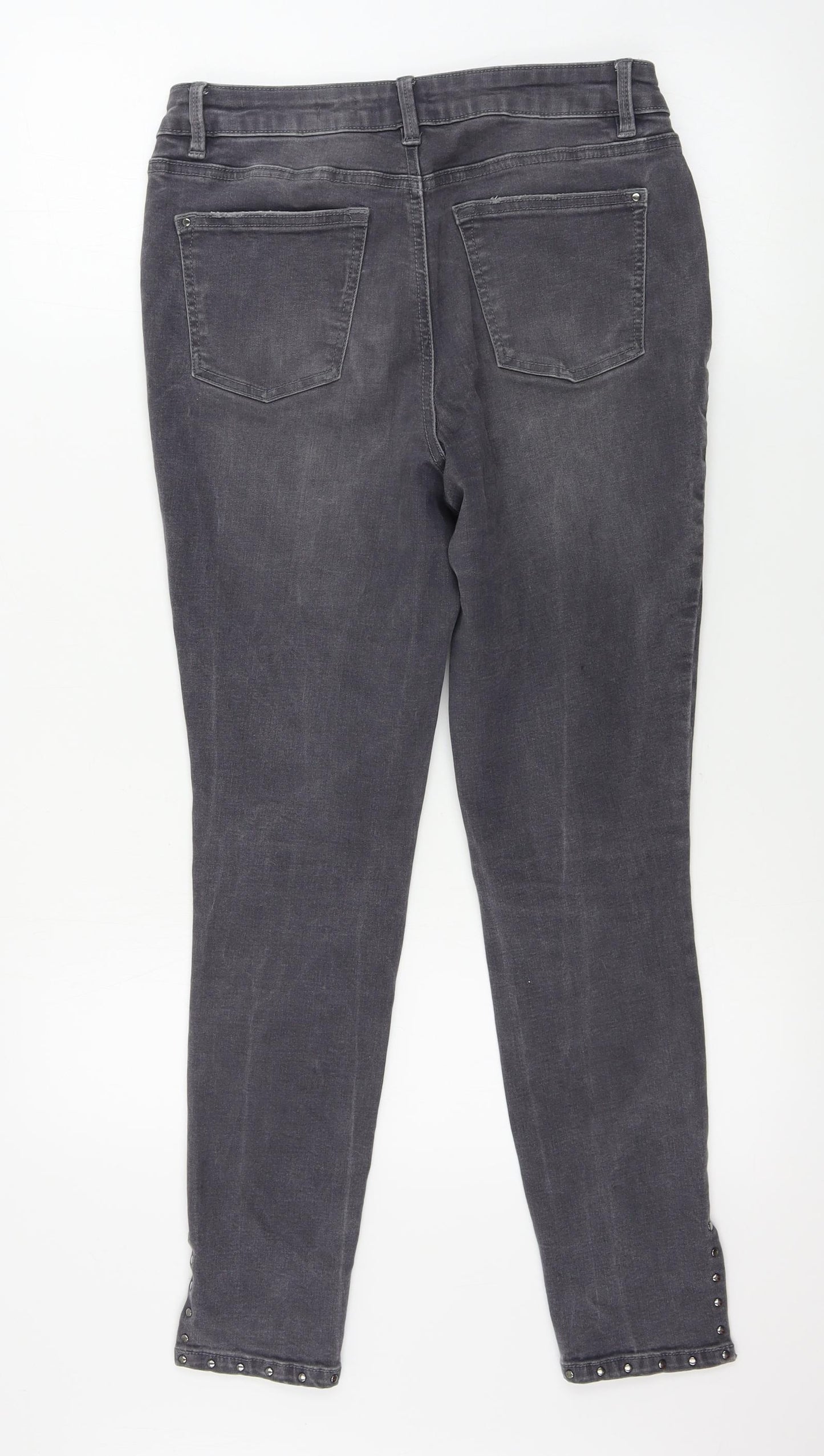 Preworn  Womens Grey   Skinny Jeans Size 28 in L25 in