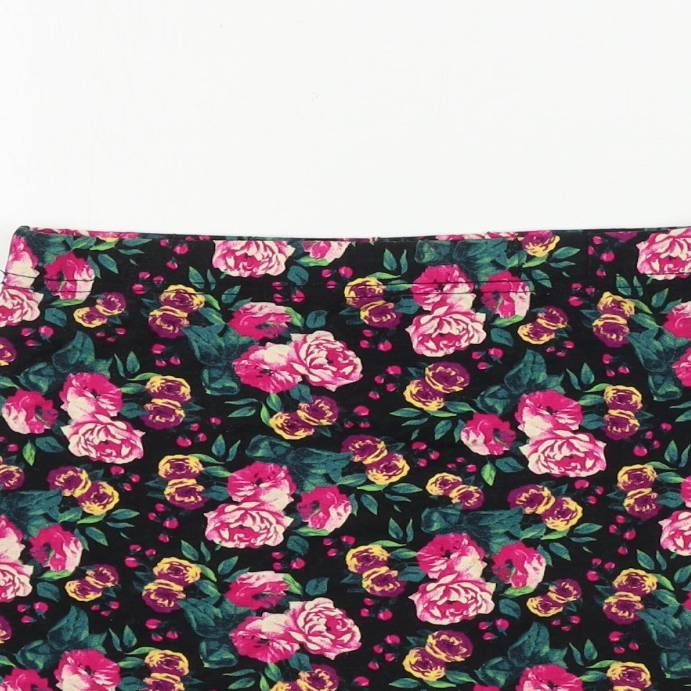 Atmosphere  Womens Black Floral  Bandage Skirt Size 8