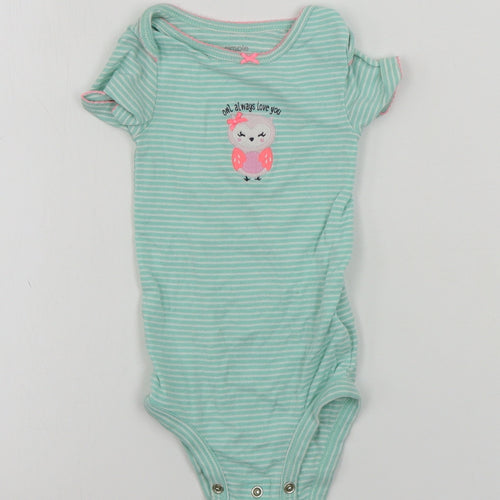 simple joys  Girls Blue Striped  Babygrow One-Piece Size 12 Months