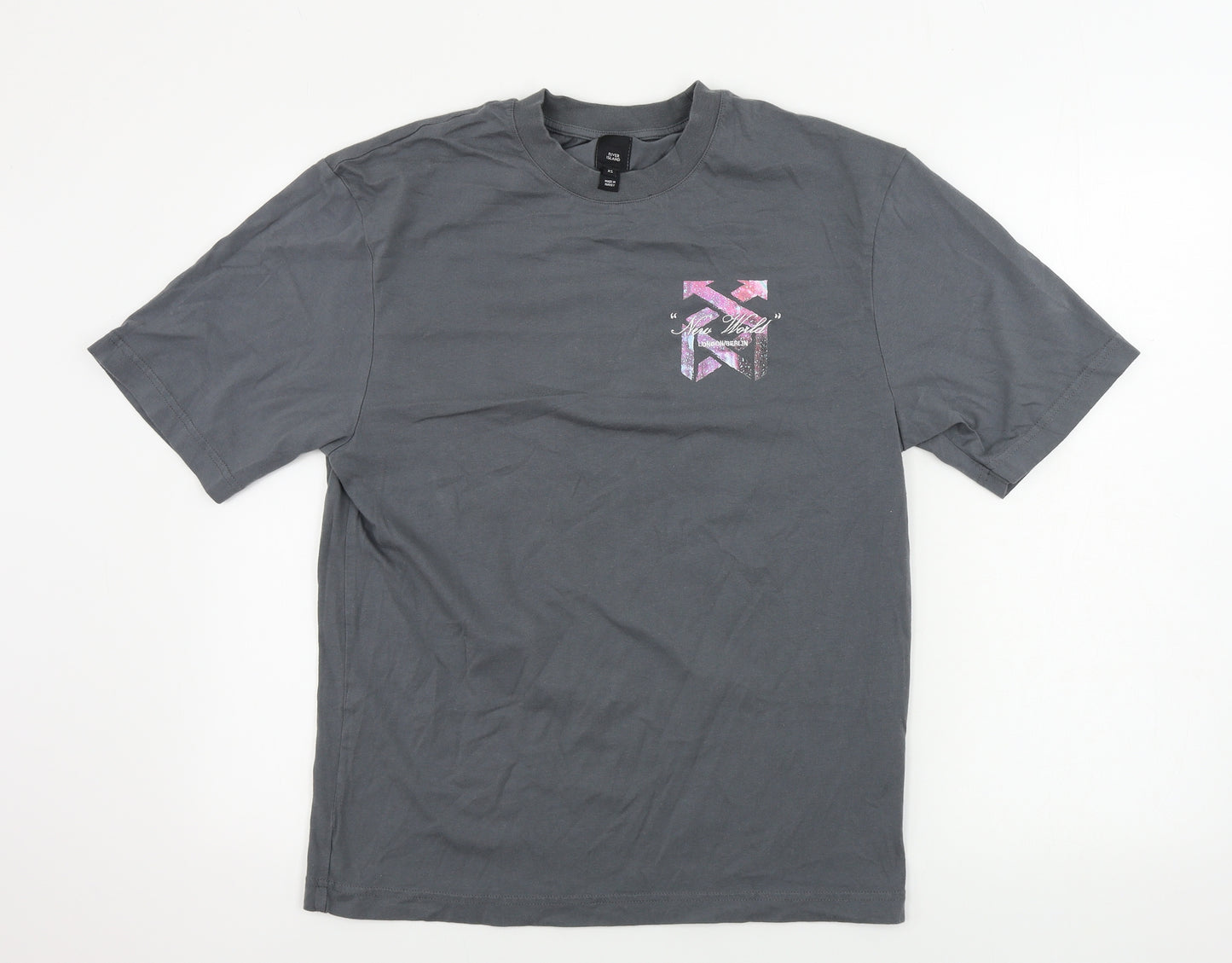 River Island  Womens Grey   Basic T-Shirt Size XS