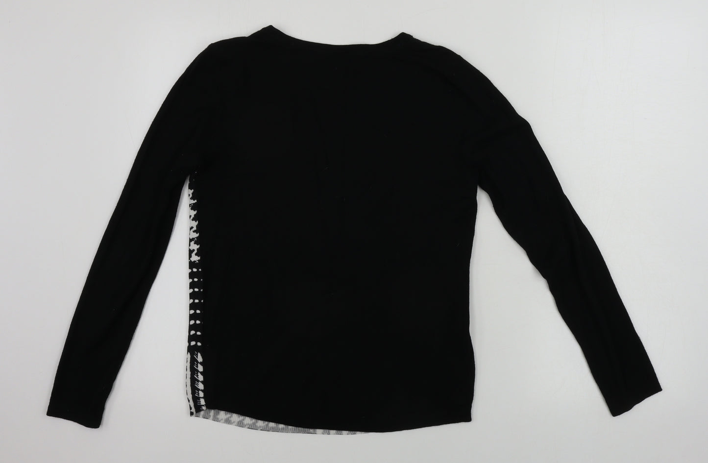 Matalan  Womens Black Geometric  Pullover Jumper Size 8