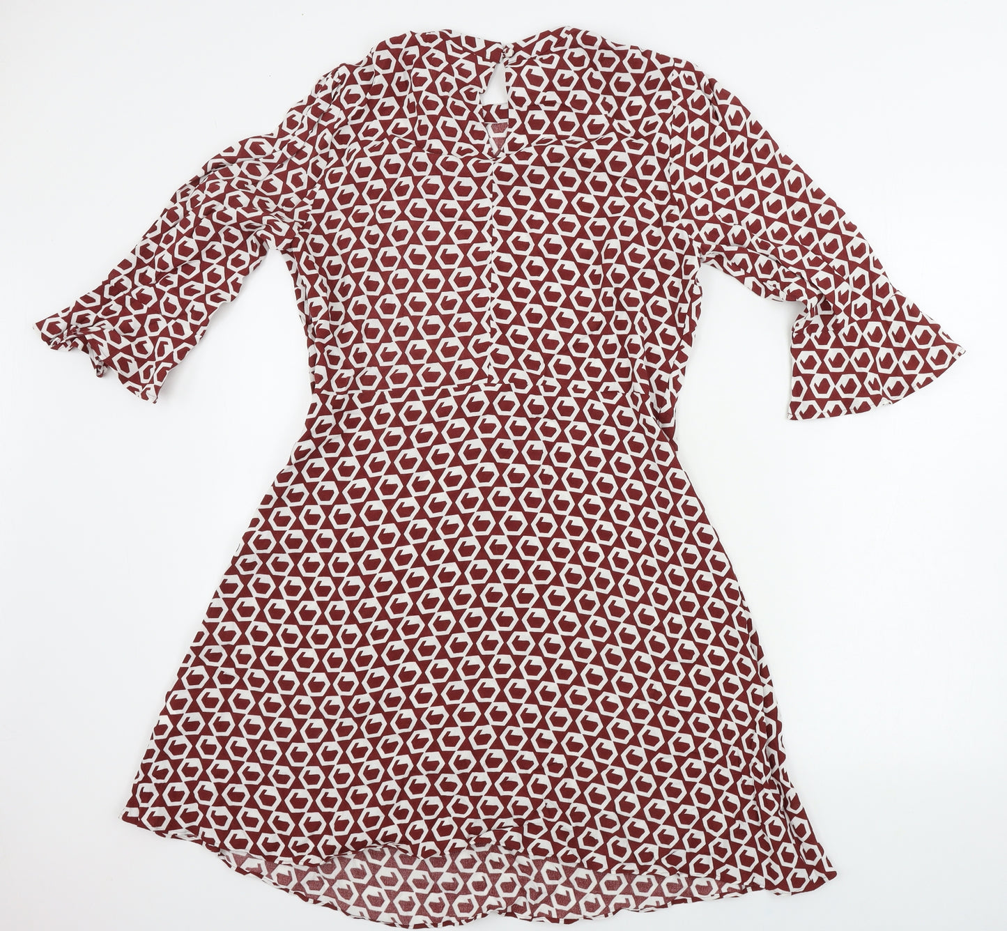 NEXT  Womens Red Geometric  A-Line  Size 12