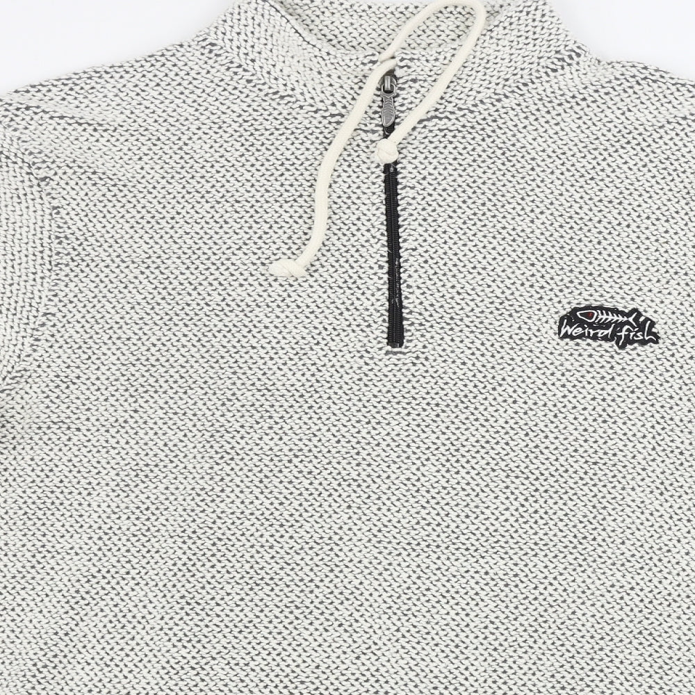 Weird Fish  Mens Beige   Henley Jumper Size XL