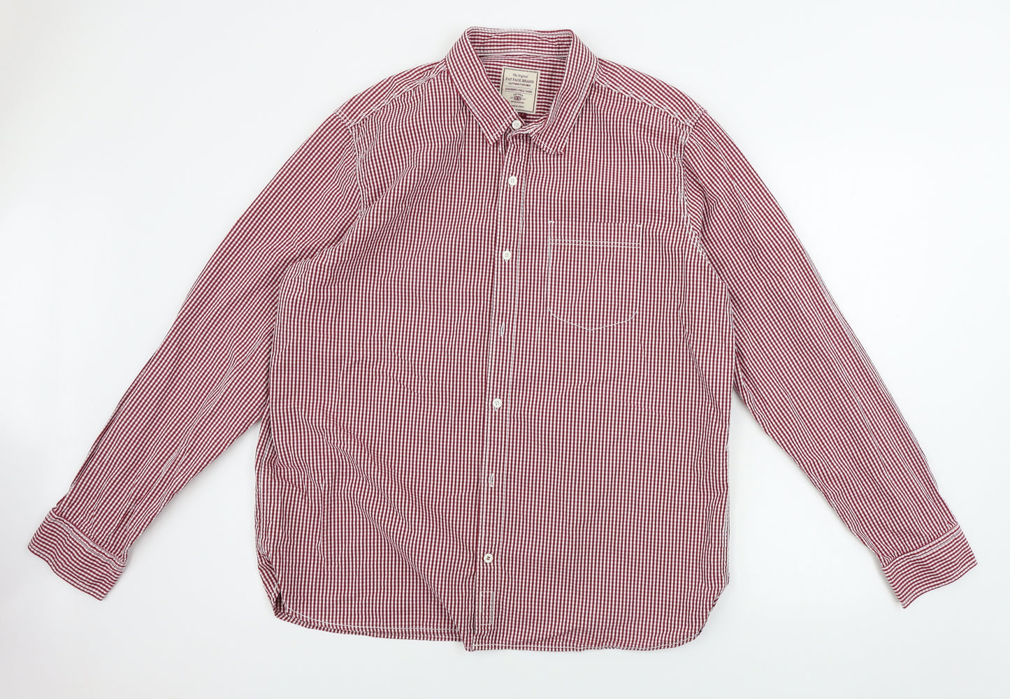 Fat Face Mens Red Check   Button-Up Size XL