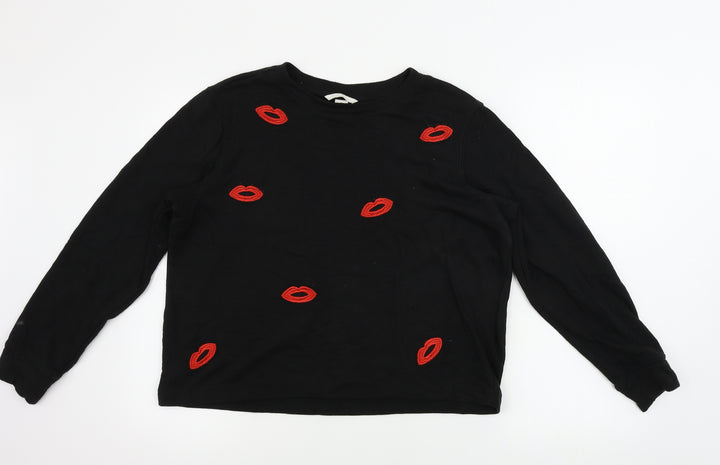 H&M  Womens Black   Pullover Jumper Size M
