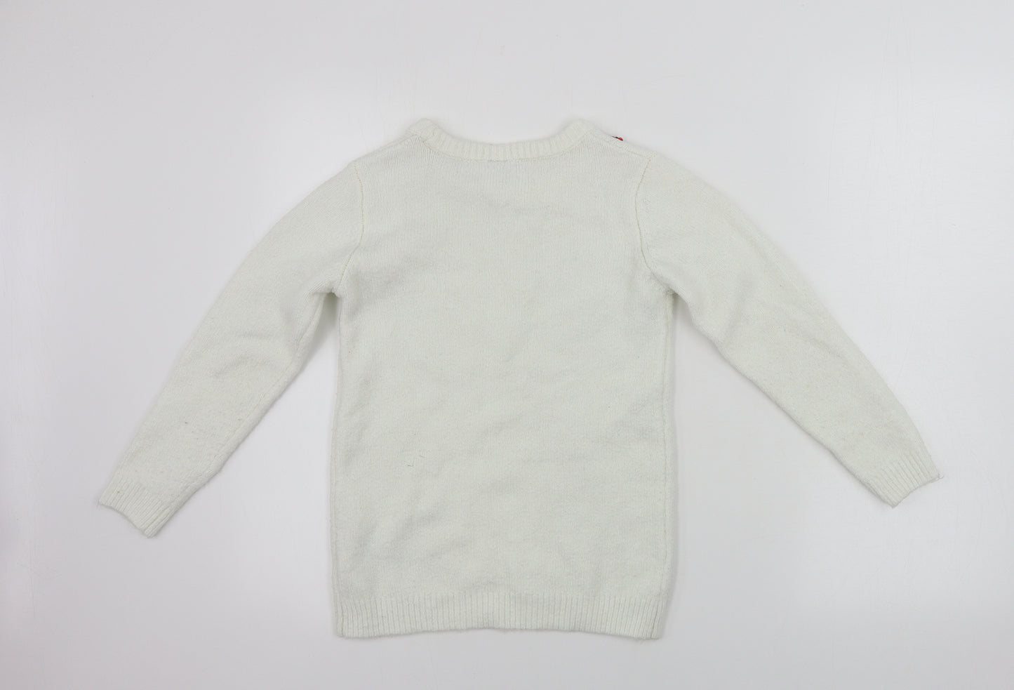TU Girls White   Pullover Jumper Size 8 Years