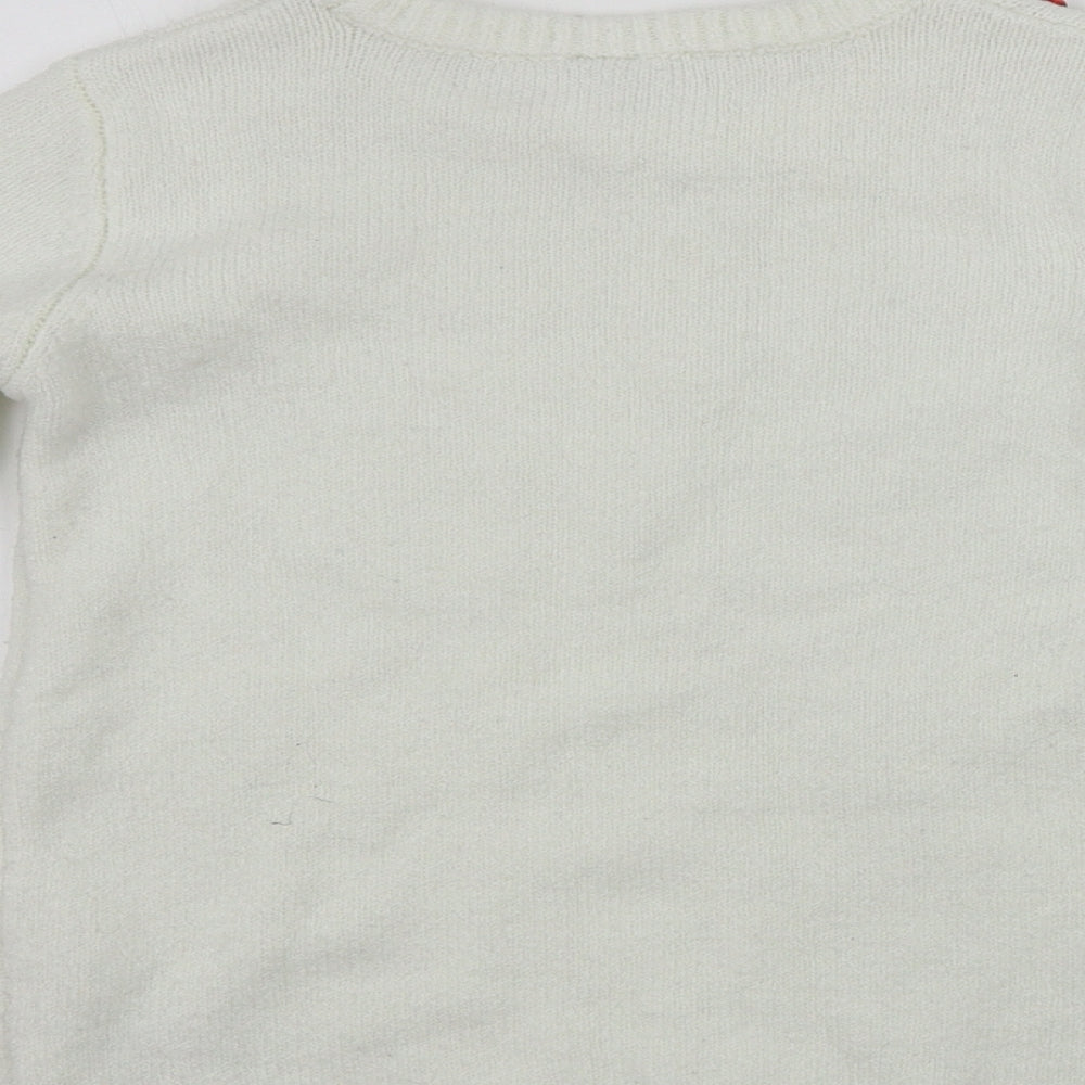 TU Girls White   Pullover Jumper Size 8 Years