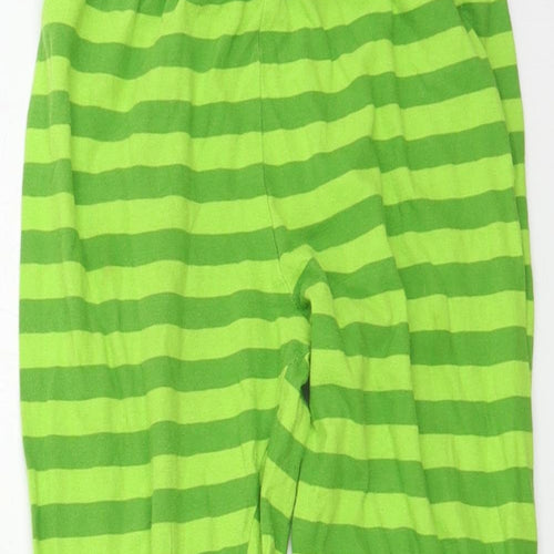 Preworn  Boys Green Striped  Sweatpants Trousers Size 7-8 Years