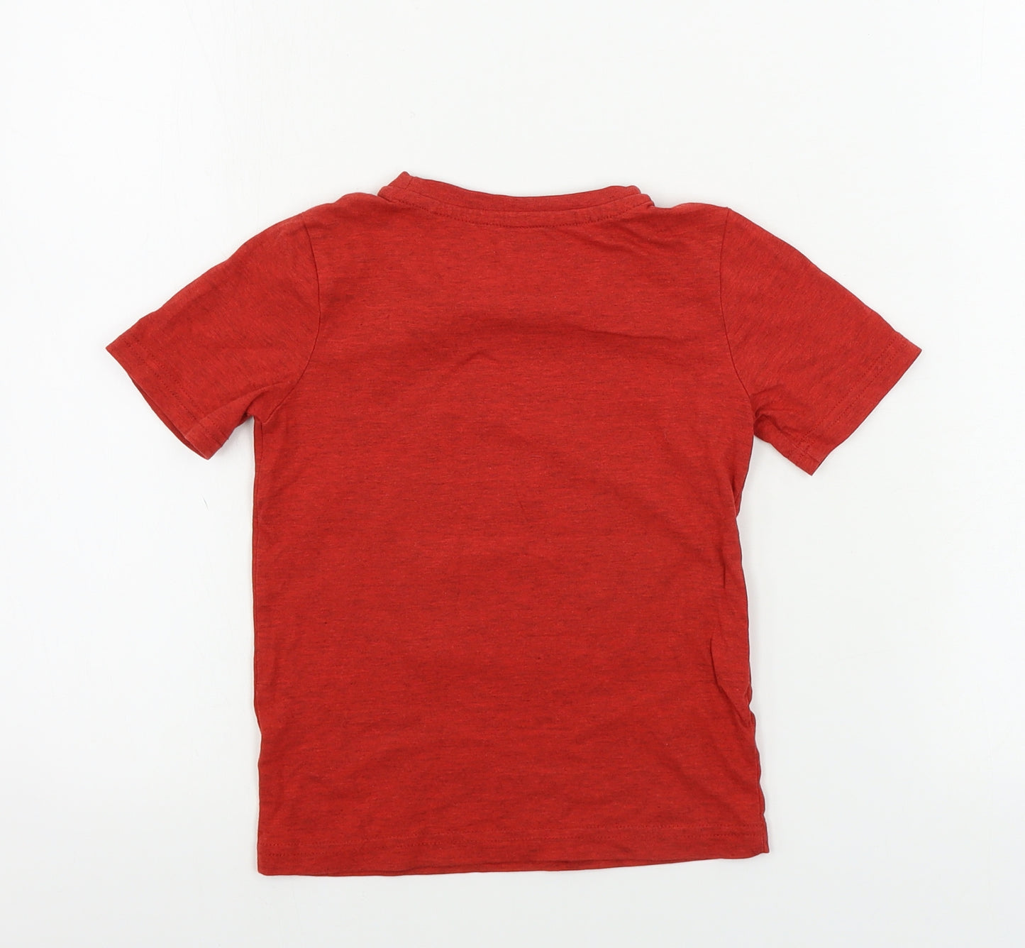 TU Boys Red   Basic T-Shirt Size 2-3 Years  - sequin detail